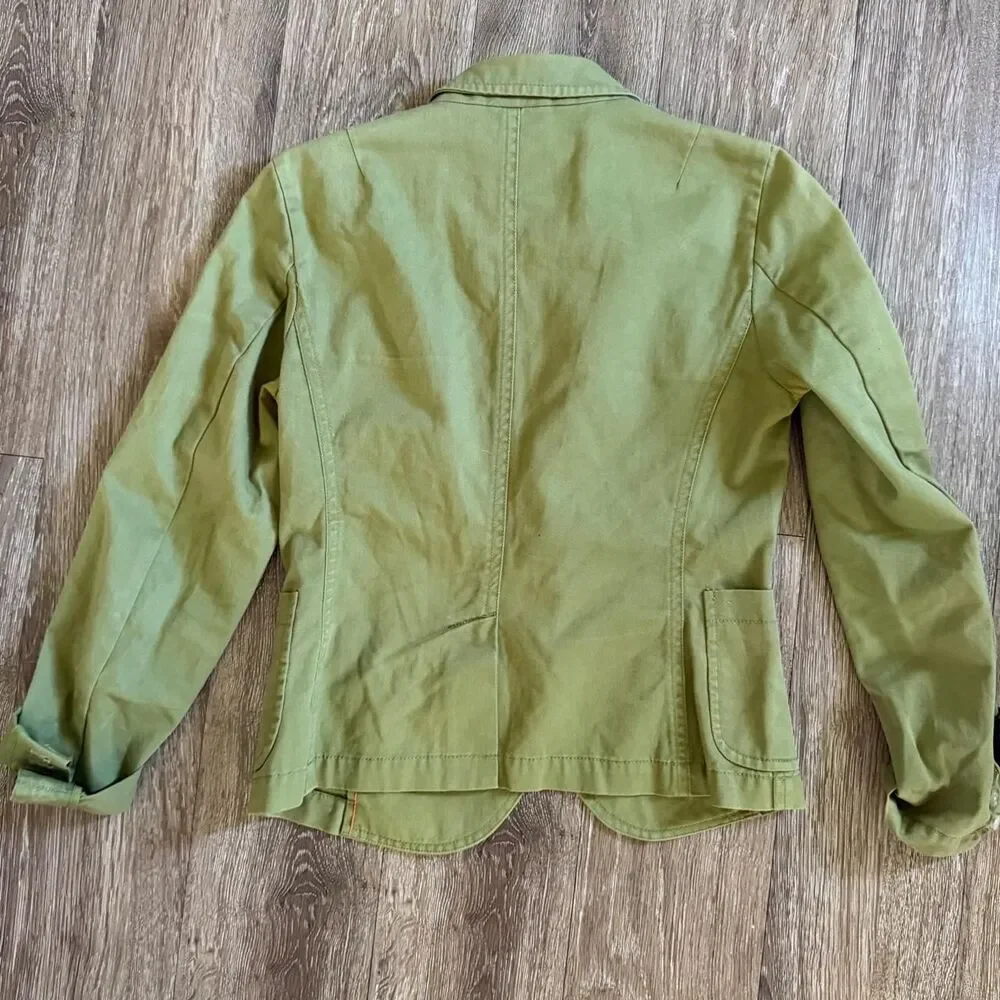 Jcrew Women's Green and Khaki Shirt